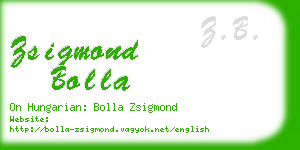 zsigmond bolla business card